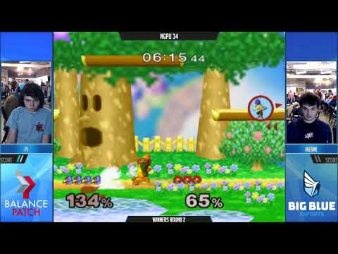 NGPU 34 SSBM - PJ (Falco) vs. Inzane (Samus) - Melee WR2