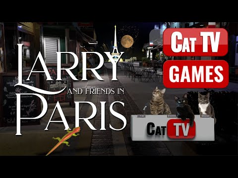 CAT TV | 🦎 Larry the Lizard and Friends Visit Paris | CAT Games | Videos For Cats to Watch | 2 Hours