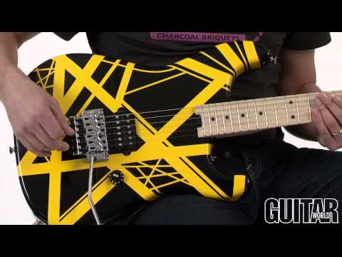 EVH Striped Series - Red with Black and White Stripes image 5