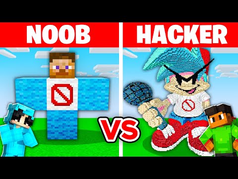 NOOB vs HACKER: I Cheated In a FRIDAY NIGHT FUNKIN Build Challenge!