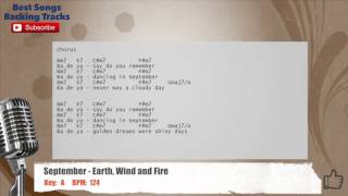 September - Earth, Wind and Fire Vocal Backing Track with chords and lyrics