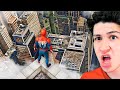 Saltando Del Edificio M s Alto Con Spiderman spiderman 