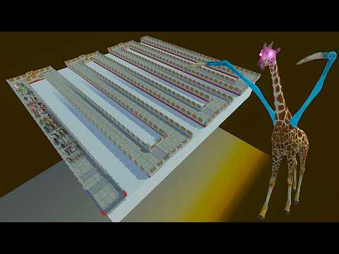 ESCAPE FROM ALIEN GIRAFFE - Animal Revolt Battle Simulator - ARBS