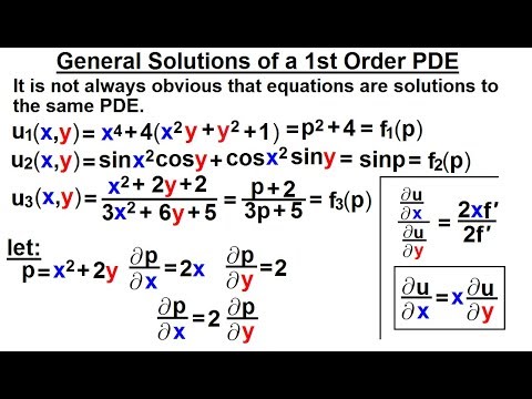 Math Partial Differential Eqn Ch 1 Introduction 1 of 42 What is a Partial Differential Eqn