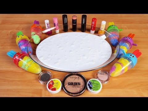 Mixing Makeup and Pearl Clay into Glossy Slime ! Satisfying Slime Video | Tanya St Video