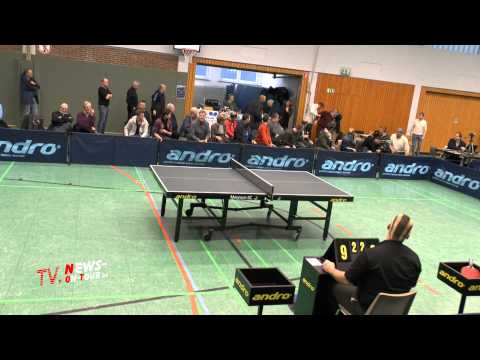 TISCHTENNIS FUN! Zuschauer kracht vor Spannung vom Stuhl | TTC Schwalbe Bergneustadt 24.02.2013
