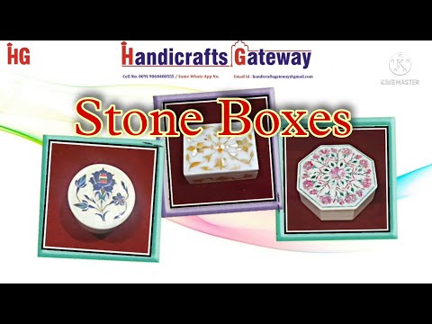 White Marble Stone Inlay Box