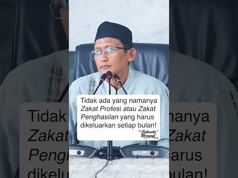Tidak ada yang namanya Zakat Profesi atau Zakat Penghasilan yang harus dikeluarkan setiap bulan!