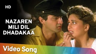 Nazrein Mili Dil Dhadka  Raja Songs  Madhuri Dixit