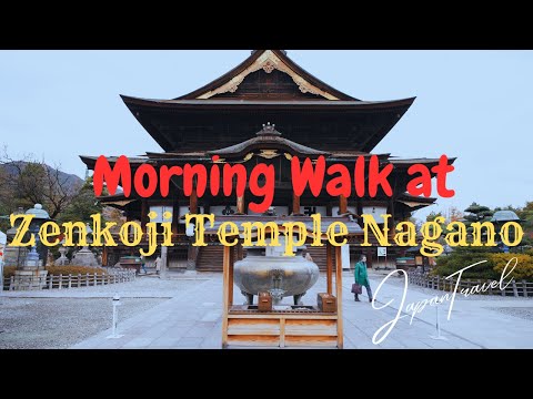 Peaceful Morning Walk at Zenkoji Temple | Serene Start in Nagano, Japan 🇯🇵