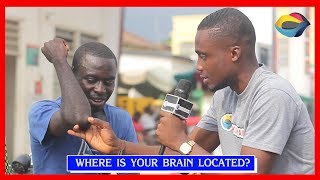 Where is your BRAIN located?  Street Quiz  Funny V