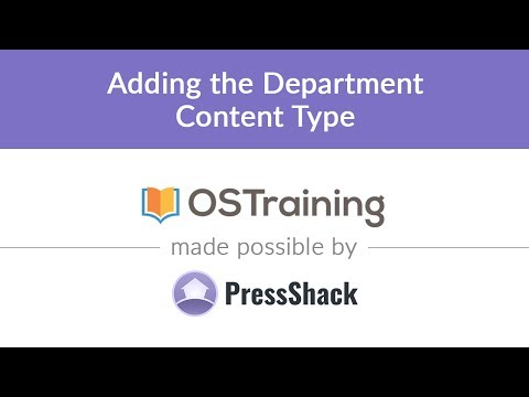 WordPress Development Lesson 17 Adding the Department Content Type