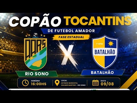 Rio Sono 1x0 Batalhao - Copao Tocantins de futebol amador, oitavas de finais