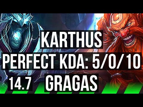KARTHUS vs GRAGAS (JGL) | 5/0/10, 75% winrate | KR Master | 14.7