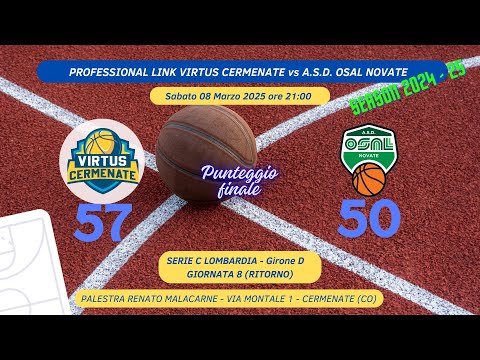 PROFESSIONAL LINK VIRTUS CERMENATE vs ASD OSAL NOVATE 08/03/2025 ore 21:00