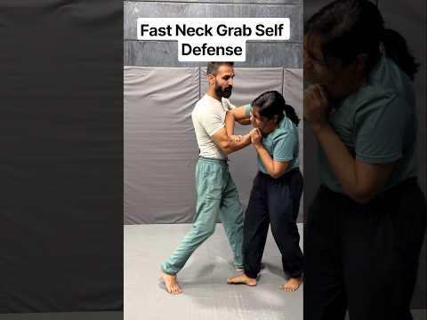 fast neck grab self defense techniques #selfdefense #martialarts #kravmaga #mma #karate #viral #yt