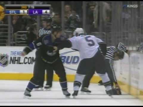 Barret Jackman vs Sean O'Donnell Nov 8, 2008