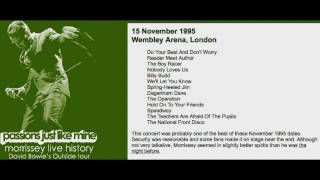 MORRISSEY - November 15, 1995 - London, England, UK (Full Concert) LIVE