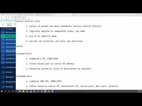 CCNA v7 ENSA Module 4 ACL Concepts Lecture