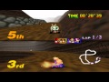 Mario Kart 64 Flower Cup 2 Players Bowser Peach