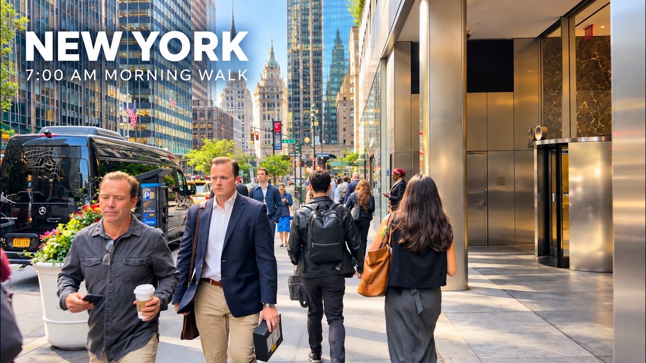 7AM in Manhattan — What New Yorkers Walk Past Before 9AM | NYC 4K Walk