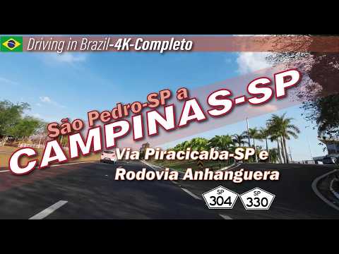 DRIVING IN BRAZIL: São Pedro to Campinas(Driving thru Piracicaba)