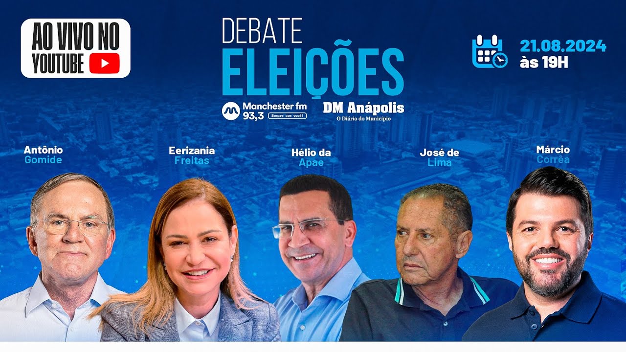 DEBATE ELEIÇÕES 2024 PARA PREFEITURA DE ANÁPOLIS - GO