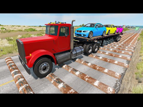 Cars vs 1000 Speed Bumps - Beamng Cars