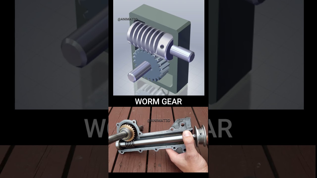 🔴 Worm Gear WORKING 3D Animation ⚙️#shorts