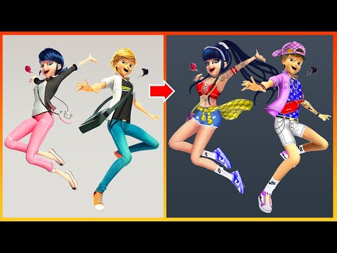 Miraculous Ladybug And Adrien Transformation - Miraculous Characters Glow Up
