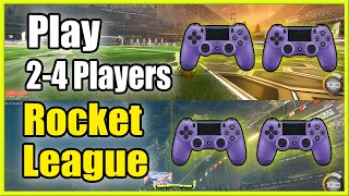 How to Play 2 Players in ROCKET LEAGUE up to 4 Peo