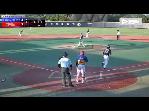 임팩트 vs 토네이도 야구단 경기 영상 | 8/9 (에코피아야구장)