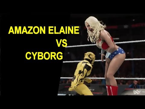 WWE 2K18 - Amazon Elaine vs Cyborg III - Mixed Match