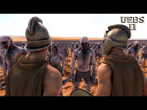 200,000 SPARTANS vs 1,000,000 ZOMBIES | Ultimate Epic Battle Simulator 2 | UEBS 2