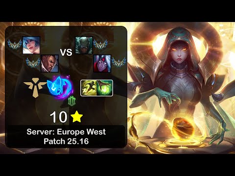 Sona Support + Lucian vs Pyke + Varus - EUW Challenger - Patch 25.16