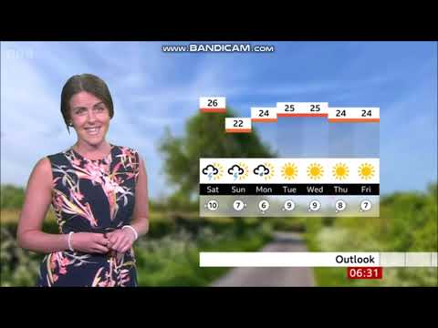 (HD) Alex Osbourne BBC ONE Points West weather June 9th 2023 - 60 fps