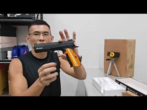 Testing the Kjworks Cz Shadow 2 Orange Stainless airsoft gun for Sir Michael Cruz