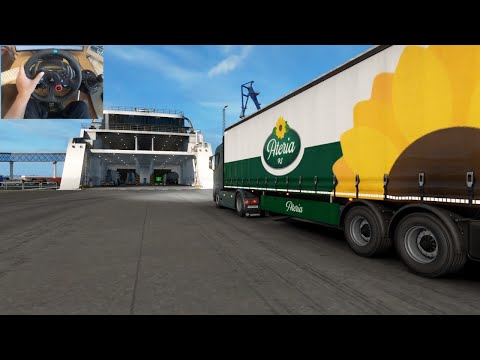 Scania R(520hp) - Over the sea | Euro Truck Simulator 2 | Logitech G29 gameplay