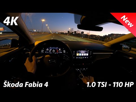 Škoda Fabia Style 2022 - Night POV & FULL Review in 4K | 1.0 TSI 110 HP, 6-speed (consumption)