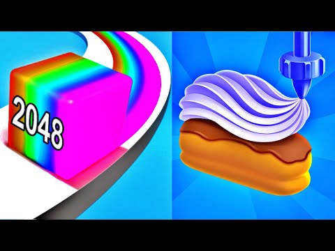 Satisfying Mobile Games - Jelly Run 2048 | Perfect Cream - All Levels Gameplay