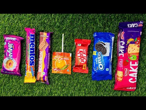 ASMR Most Popular Candys / some lots of colorful rainbow lollipop candy / unpacking chocolate eat