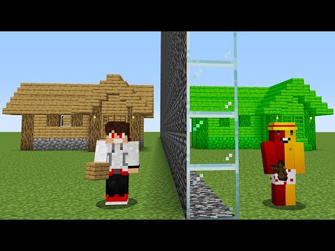 trolei meu amigo com este VIDRO DE SÓ UM LADO na BATALHA DE CONSTRUÇÃO no MINECRAFT