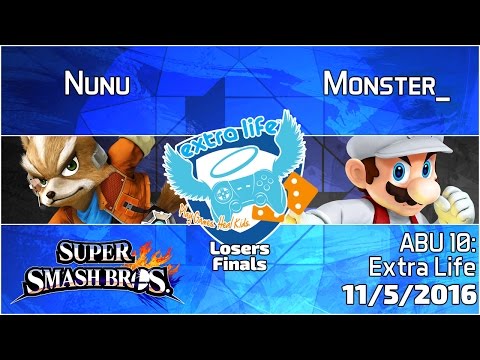 Extra Life: Nunu (Fox) vs. Monster_ (Mario) - SSB4 Losers Finals