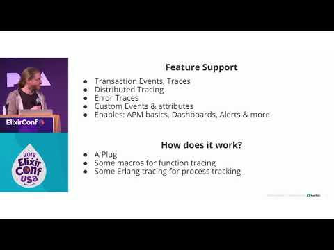 Lighting Talk ElixirConf 2018 - Introducing New Relic's Open Source Elixir Agent  - Vince Foley