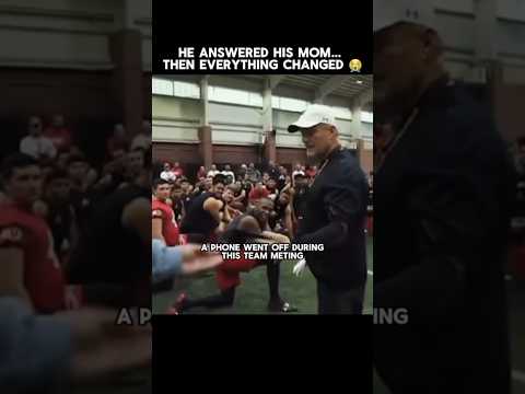 His MOM Calls Mid-Practice… Then He Hears THIS 😳🏈❤️ #collegefootball #footballshorts #scholarship