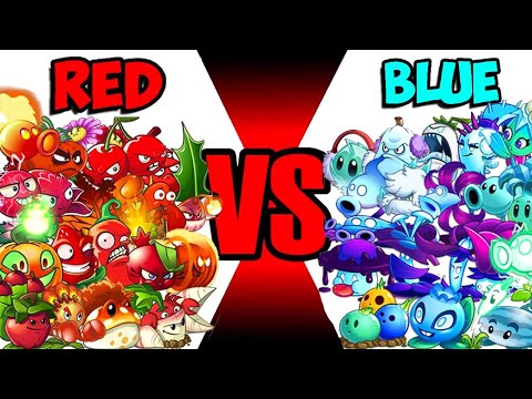 Team RED vs BLUE Plants - Who 's Best Team Plant? - PvZ 2 Team Plant VS Team Plant
