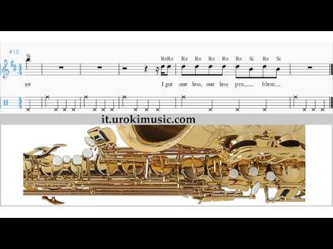 Lezioni di Sassofono Tenore Ariana Grande Problem Melodia Tutorial Spartito Imparare Insegnante Meto