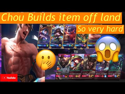 How To Play Chou Off Land? | Builds item off land| Mobile legend Bang Bang| Many Gaming