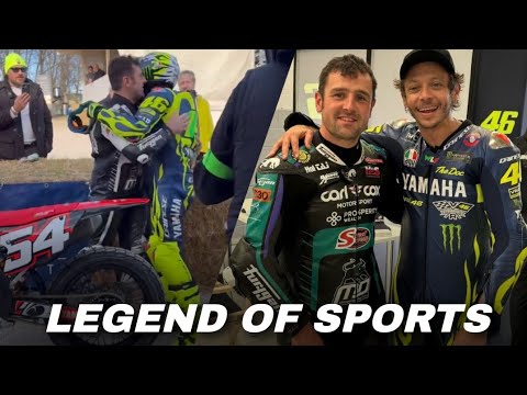 AWESOME!!! Valentino Rossi Meets Michael Dunlop at VR46 MotoRanch 100km dei Campioni #vr46 #rossi