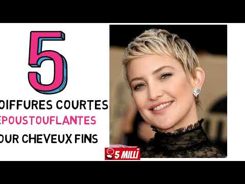 5 COIFFURE CHEVEUX fins FEMME - Plus de 5 coupe courte femme fins sans brushing
